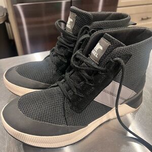 Black High-Top Sorel Sneakers